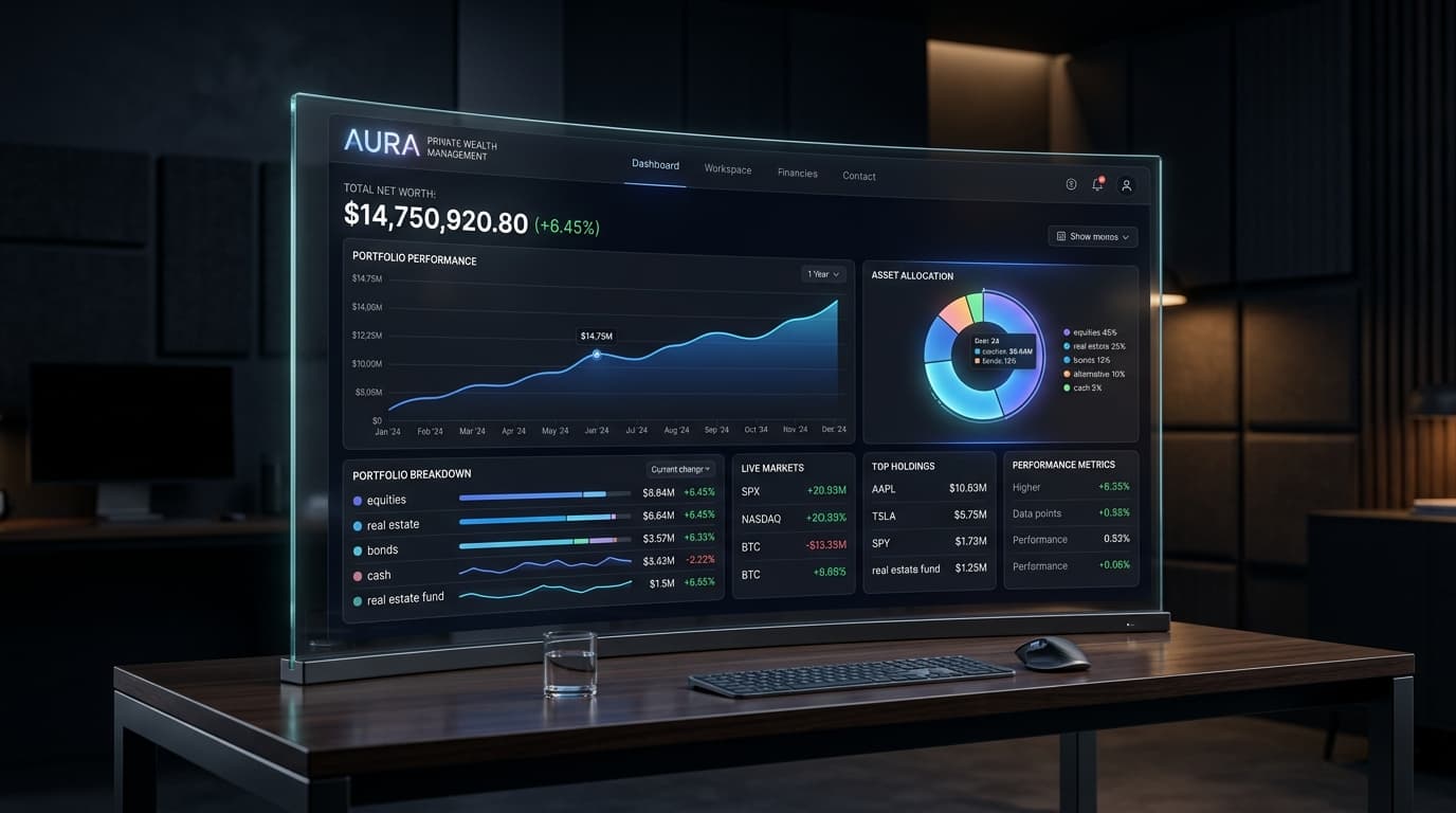 Aura vs Kubera Dashboard Comparison